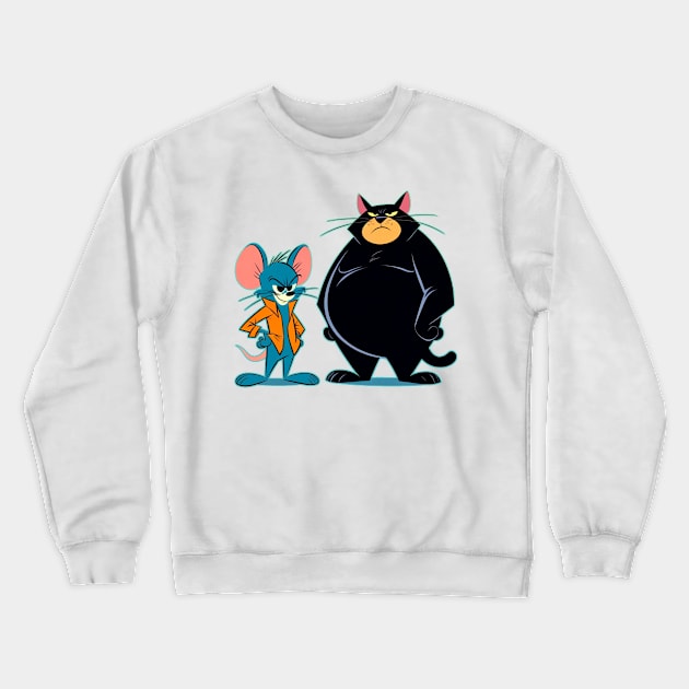 The Simpsons - Itchy and Scratchy - V1 Crewneck Sweatshirt by nostalgiapress